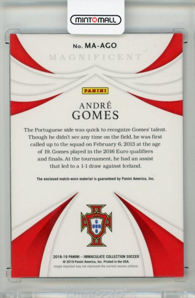 2018-19 PANINI Immaculate Collection Andre Gomes Magnificient Memorabilia #471/75 Portugal