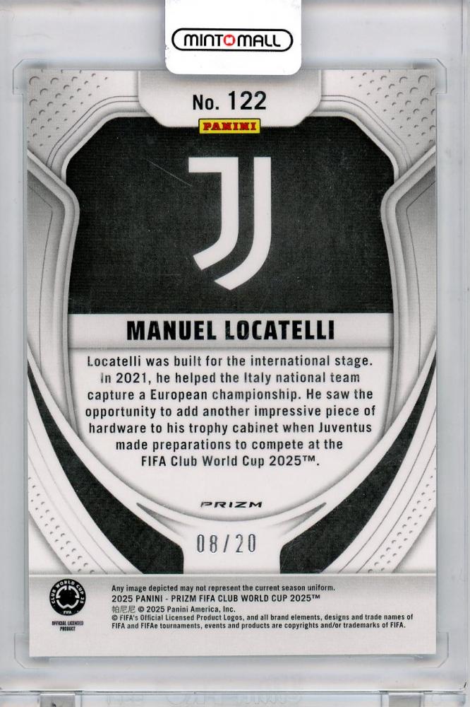 2025 PANINI PRIZM FIFA CLUB WORLD CUP Manuel Locatelli #12208/20 Juventus