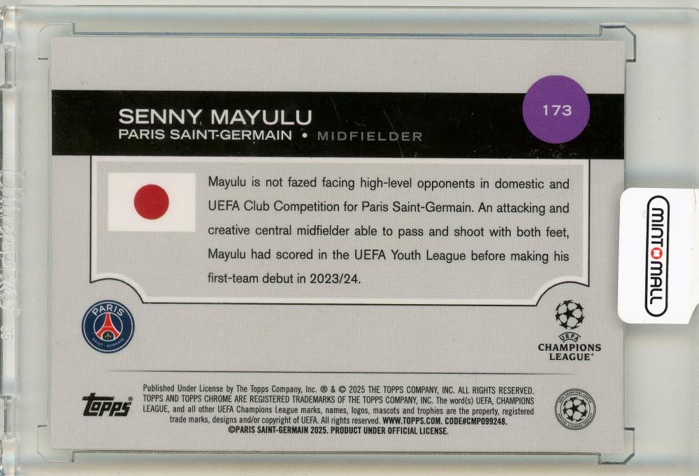 2025 Topps UEFA Japan Edition Senny Mayulu 059/150