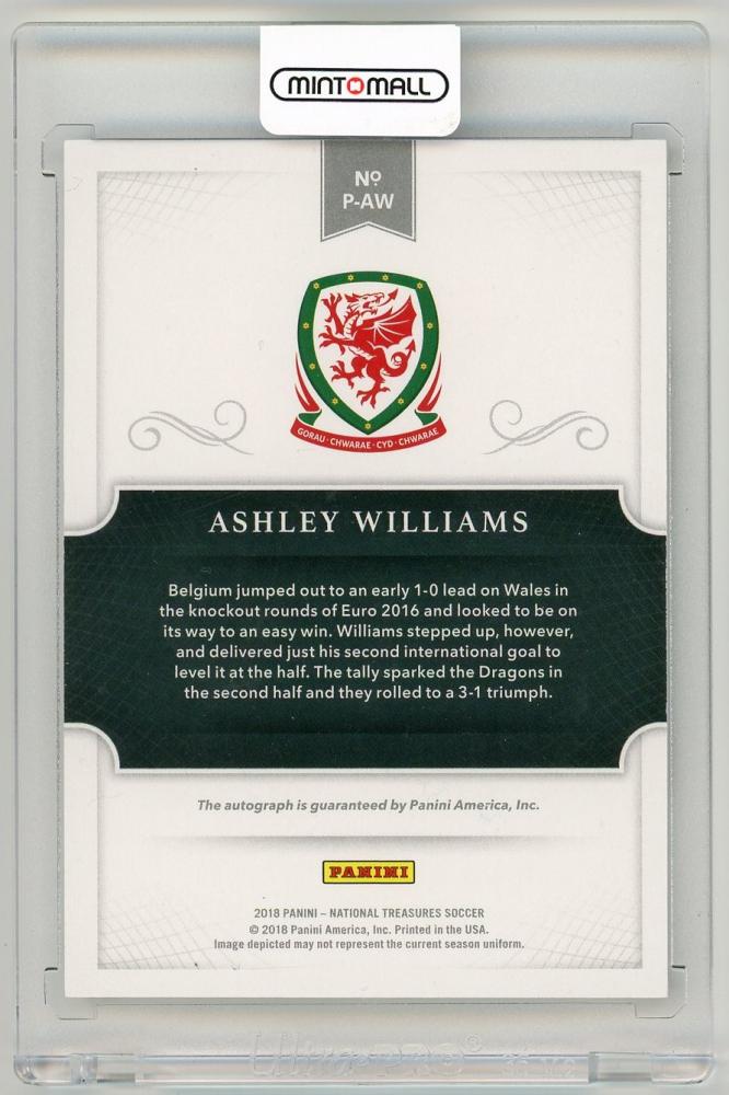 2018 Panini National Treasures Ashley Williams Penmanship Autographs48/75 Wales