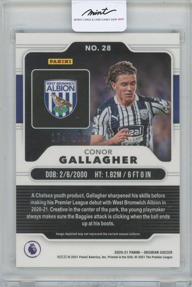 2020-21 PANINI Obsidian #28 / CONOR GALLAGHER(West Bromwich Albion) 174/195