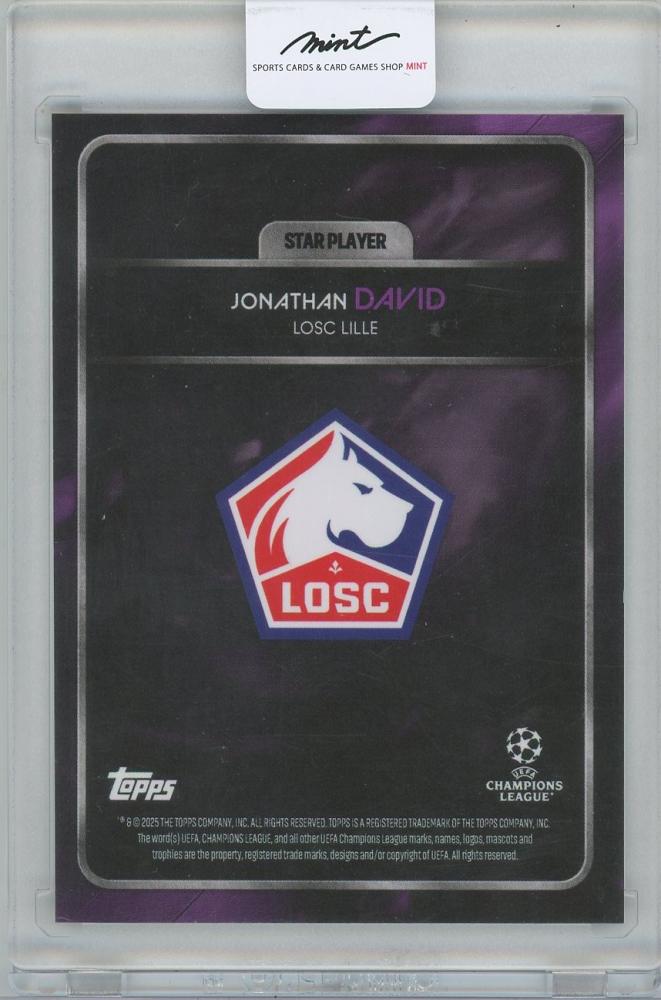 2024-25 TOPPS Knockout UEFA Club Competitions Star Player Purple / JONATHAN DAVID(Lille OSC) 04/25