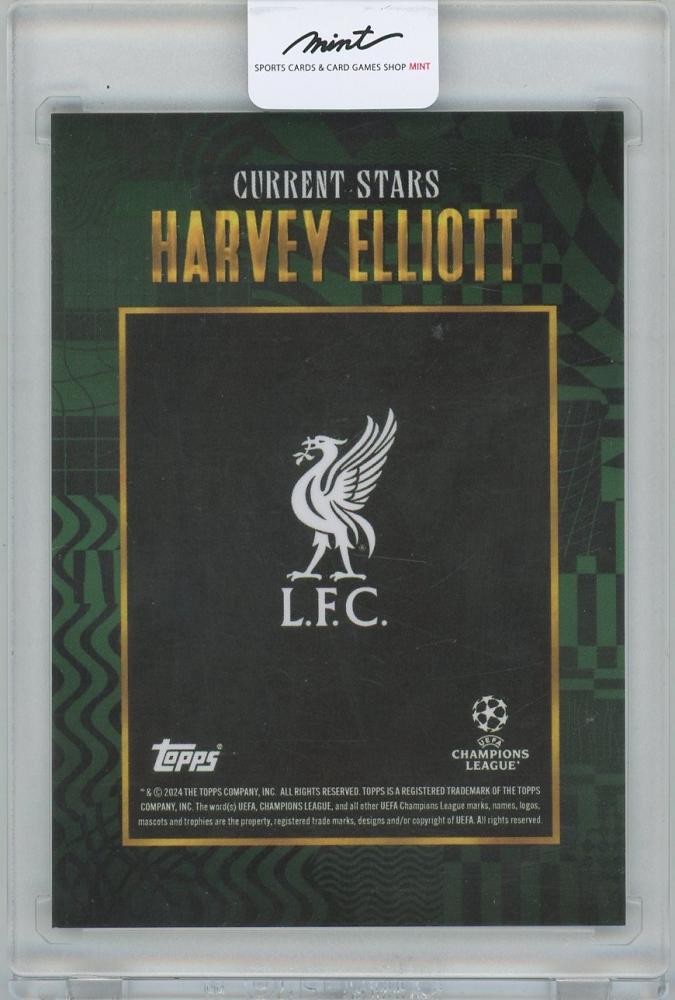 2024-25 TOPPS Gold X WalkerTKL UEFA Club Competitions Current Stars Green / HARVEY ELLIOTT(Liverpool FC) 94/99