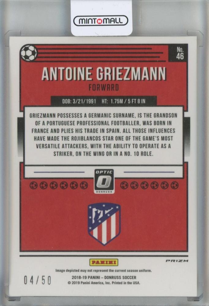 2018-19 Donruss Optic Antoine Griezmann Red Velocity #4604/50 Atletico Madrid