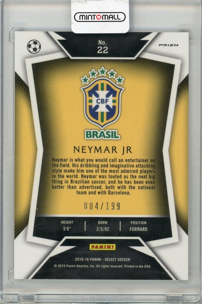 2015-16 PANINI SELECT Neymar Jr #22004/199 BRASIL