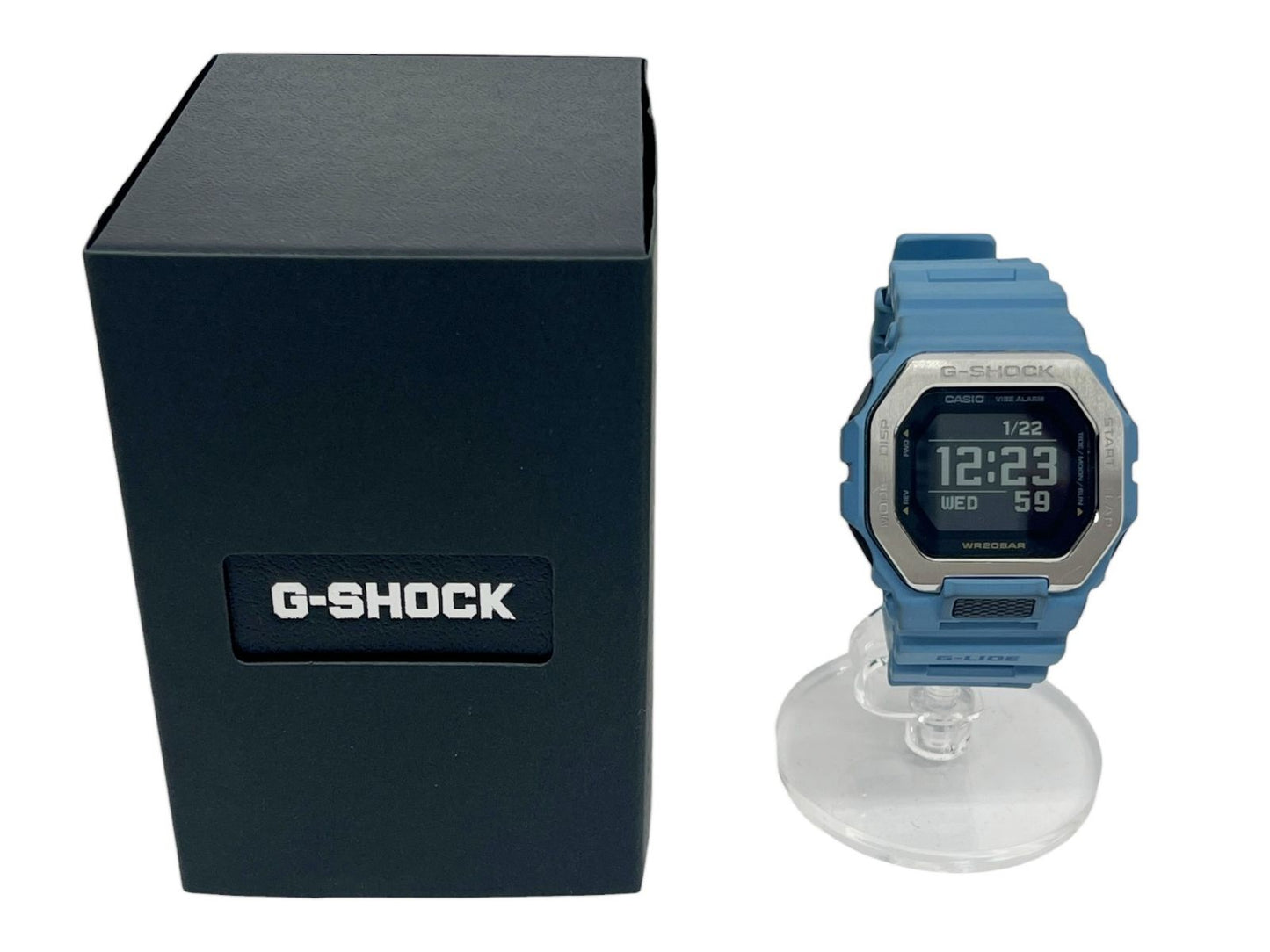 Casio G-Shock G-Lide Digital Watch Model GBX-100 Sky Blue Mens — Japan Import