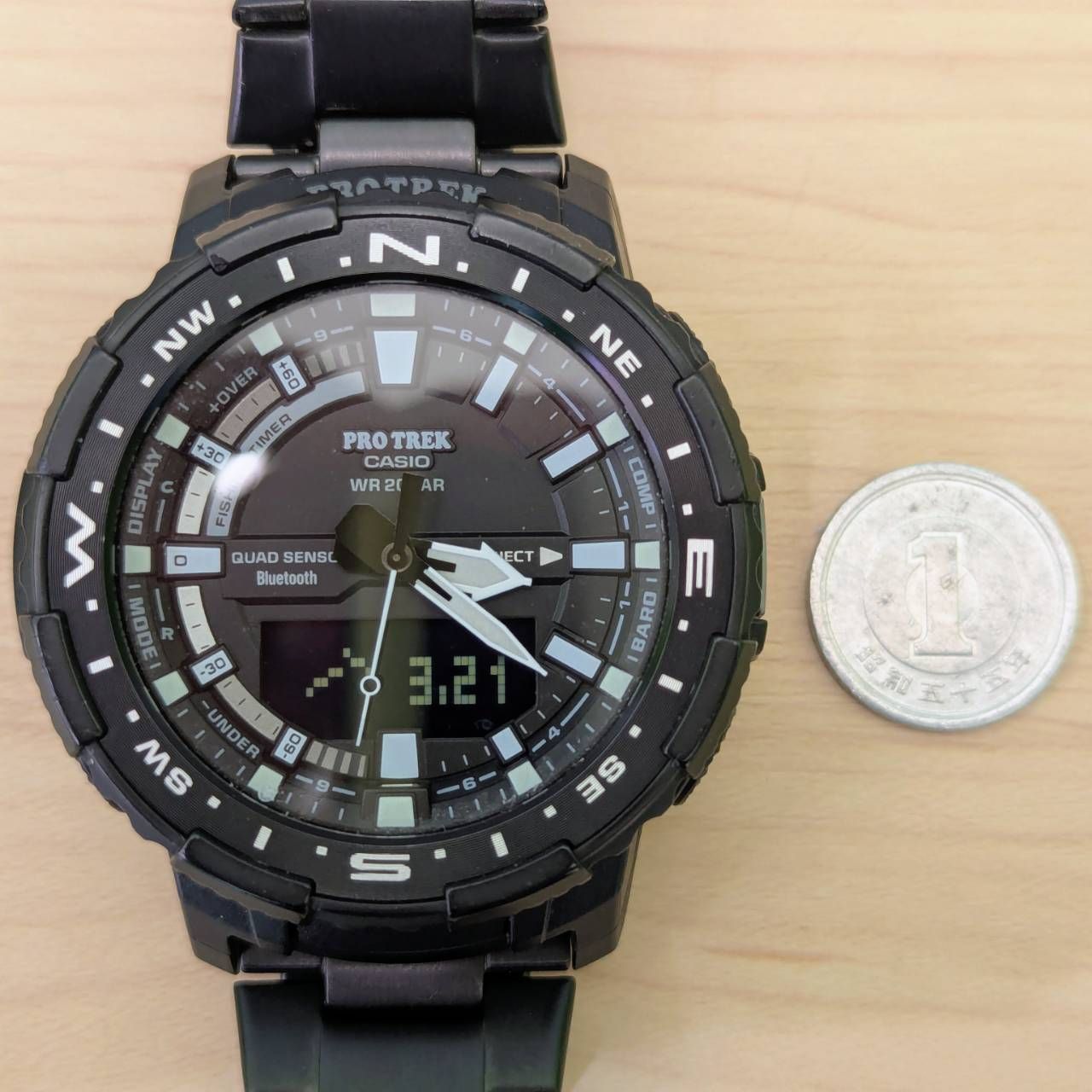 Casio Pro Trek Angler Line PRT-B70 Metal Bracelet Watch with Fishing Features — Japan Import
