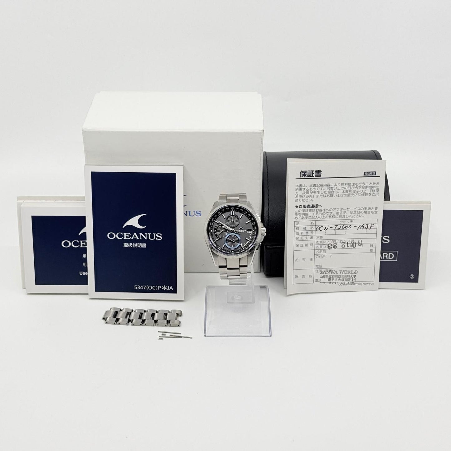Casio Oceanus OCW-T2600-1AJF Solar Watch with Silver Case and Black Dial