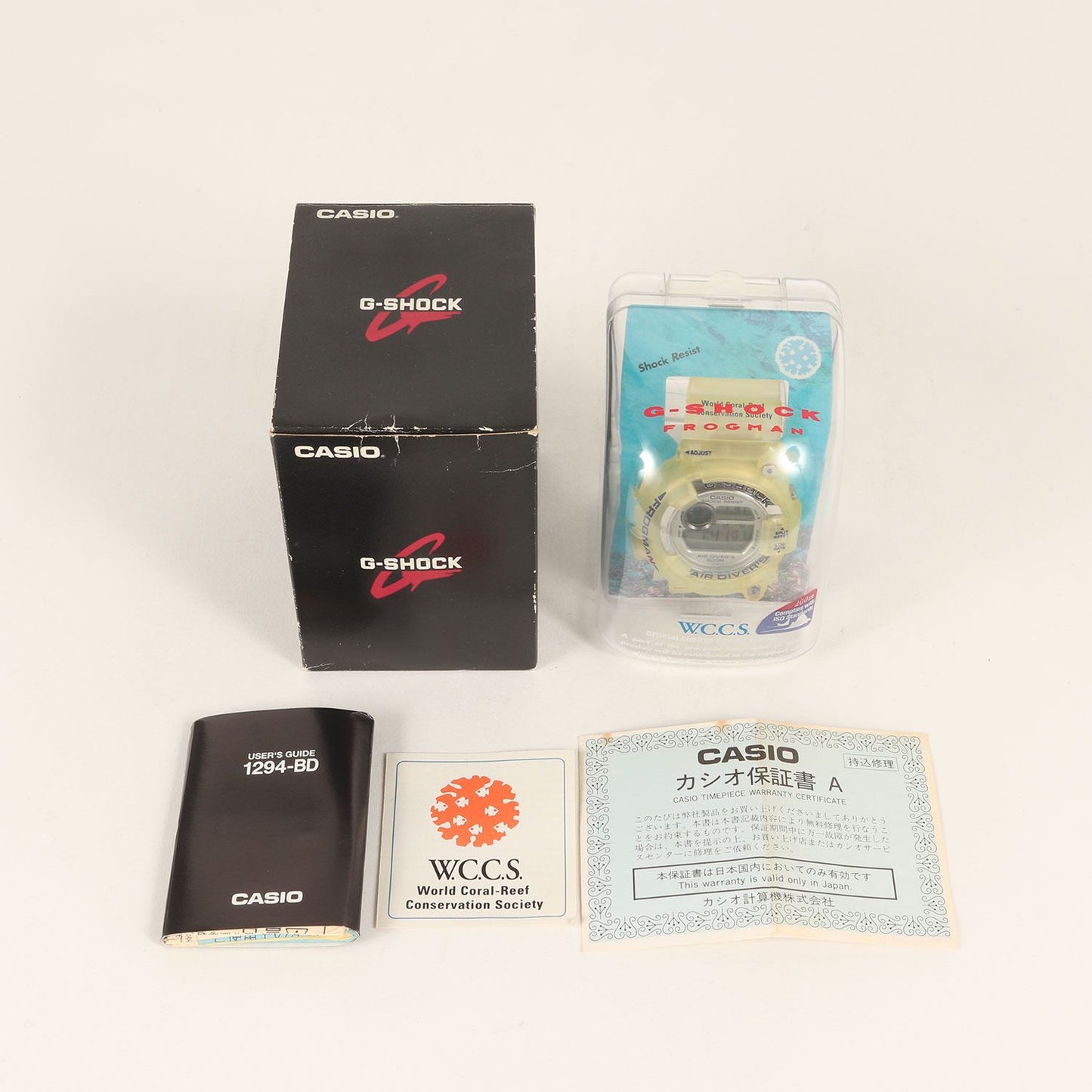 G-Shock Frogman DW-8250WC-7BT Collab Watch with Ocean Conservation Design, 20 ATM Water Resistance — Japan Import