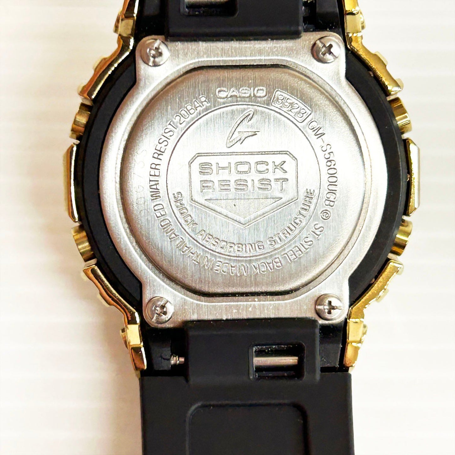 Casio G-Shock GM-S5600GB Mid-Size Metal Cover Watch in Gold Js3-60 — Japan Import