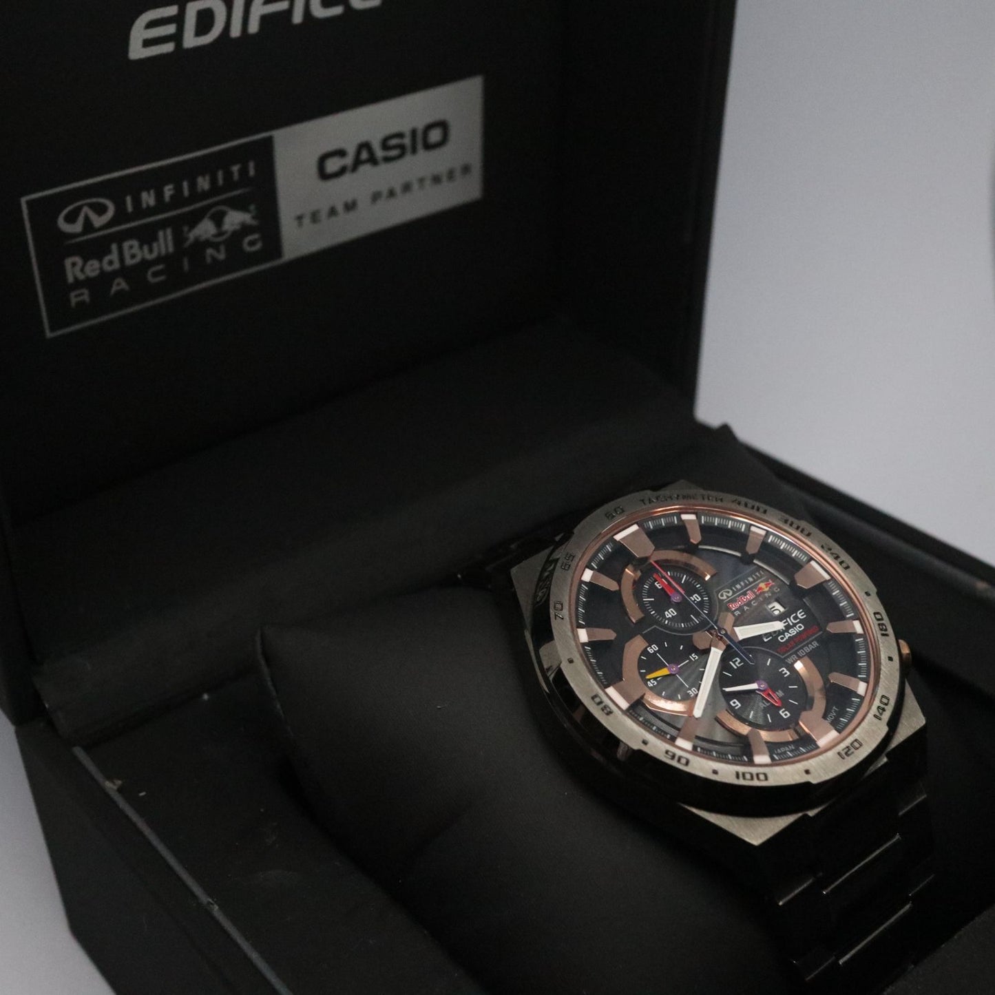 Casio Edifice Red Bull 2015 Limited Edition Watch with Battery Replacement — Japan Import