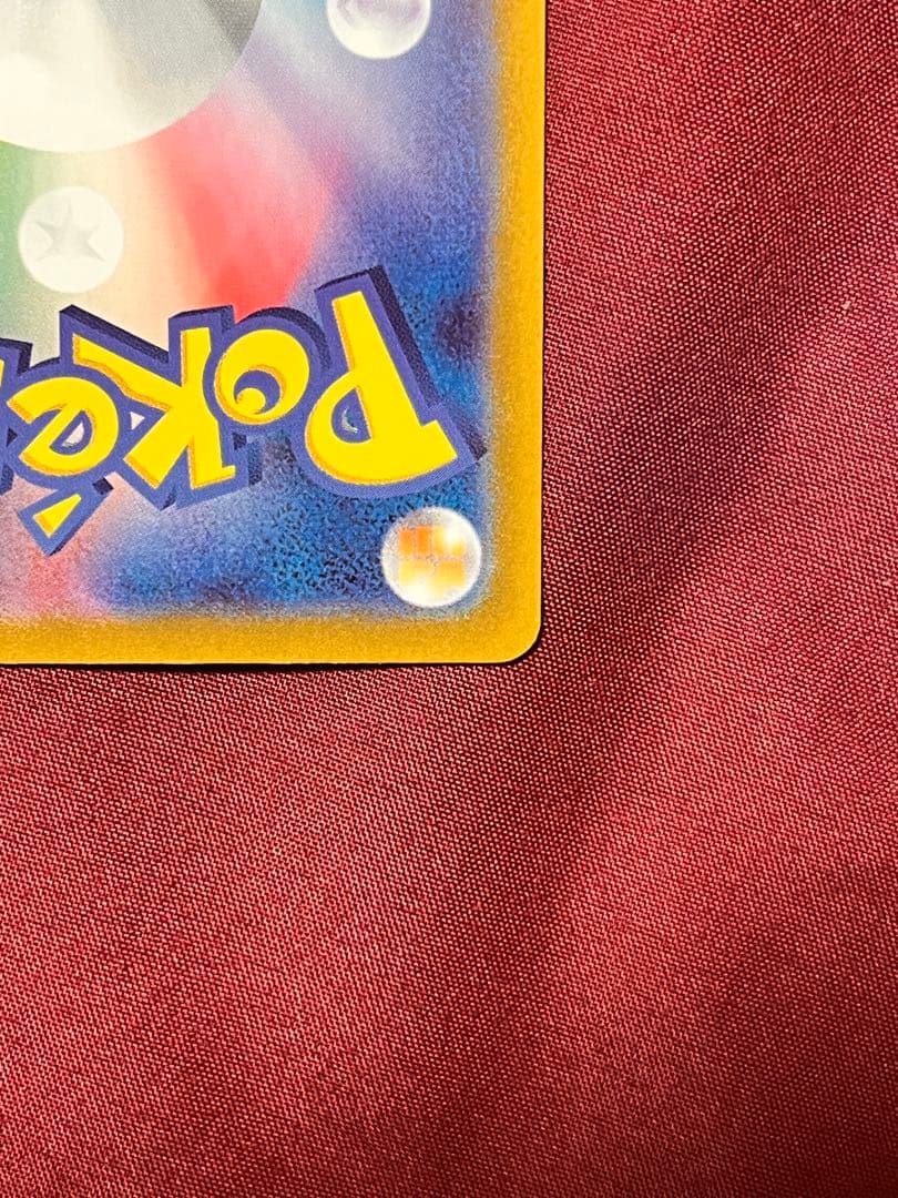 Close-up of Pokemon Charizard EX SV2A SR 185/165 trading card in protective sleeve and rigid loader
