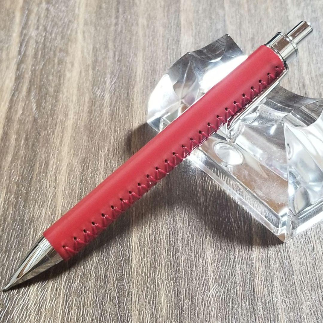Katsumi Leather Mechanical Pencil 0.5mm Hand Sewn Cordovan Red – Japan Import