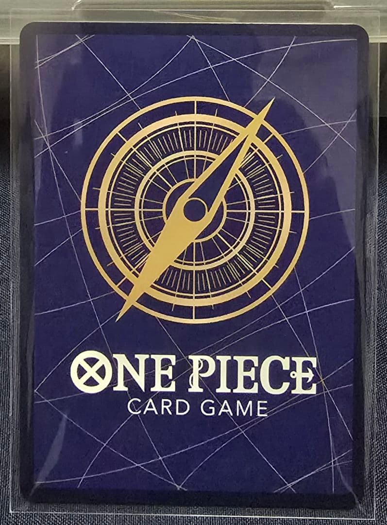 One Piece Portgas D. Ace OP16-118 SEC Parallel Card stored in protective sleeve and toploader