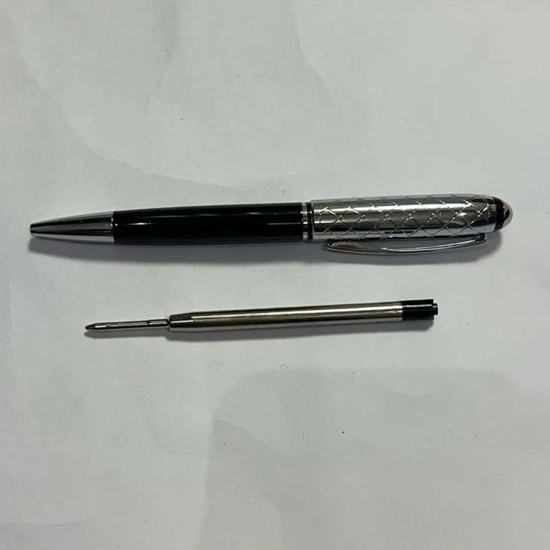 Century Cross Aurora Pen Silver Black Diamond Cut Design