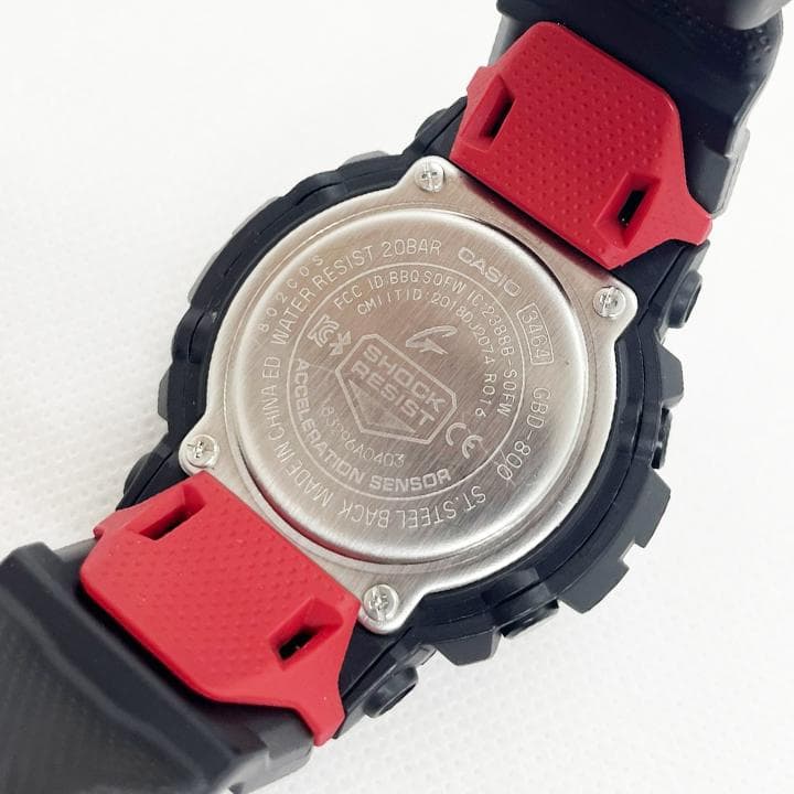Casio G-Shock G-Squad GBD-800 Mobile Link Black and Red — Japan Import
