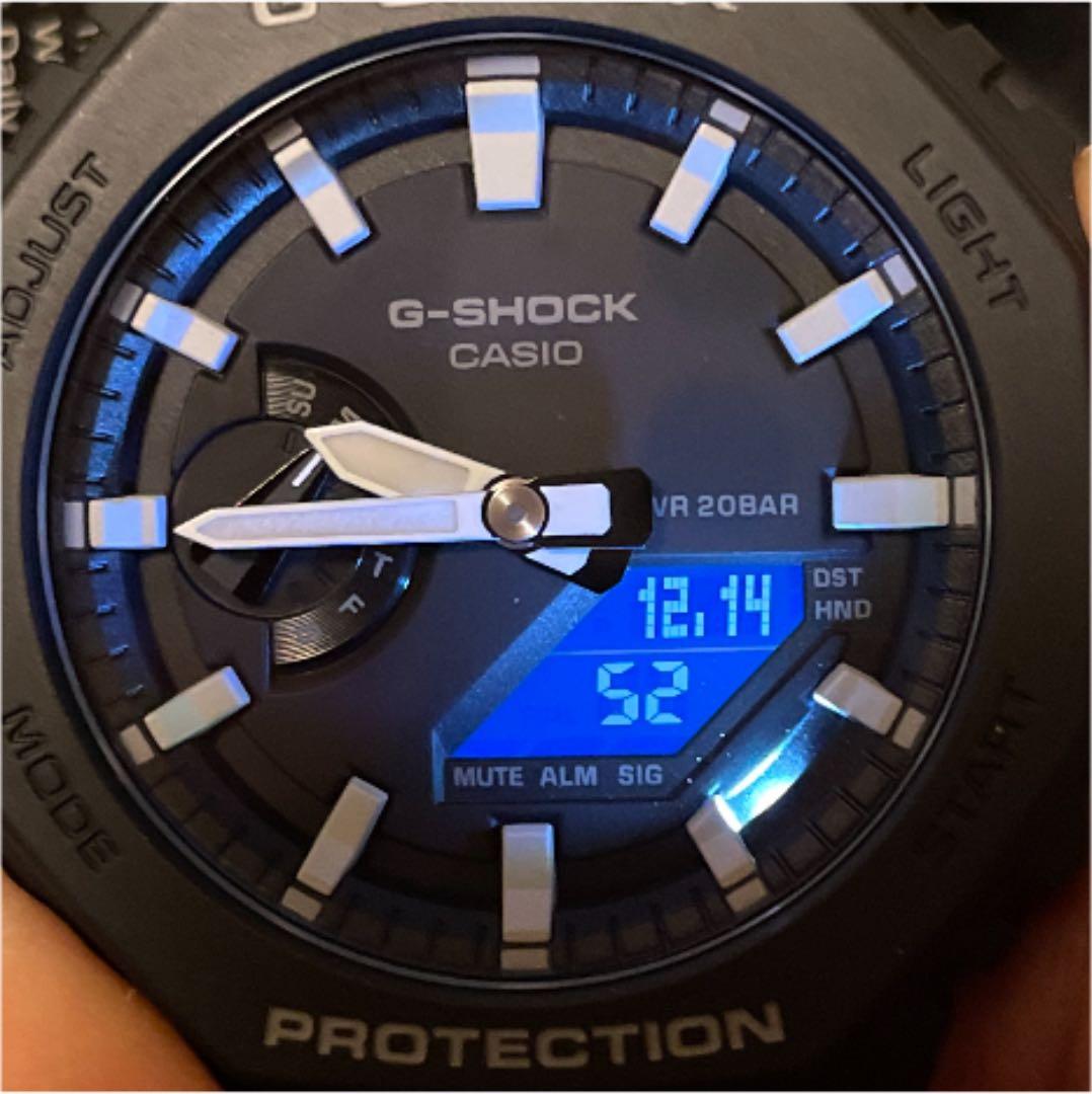 Casio G-Shock GA-2100-1 Digital Analog Combo Watch Black with White Backlight — Japan Import