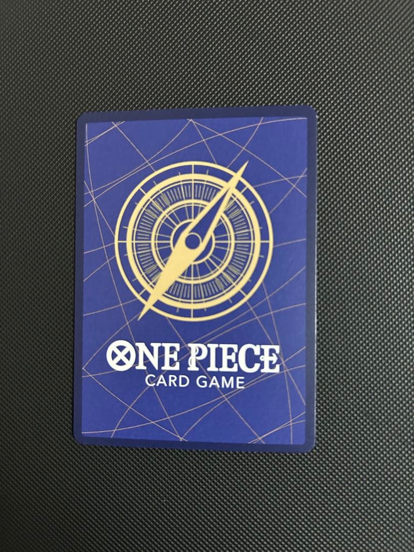 One Piece Card Game Second Anniversary Sanji card OP07-064 featuring Sanji with a small white chip on upper right