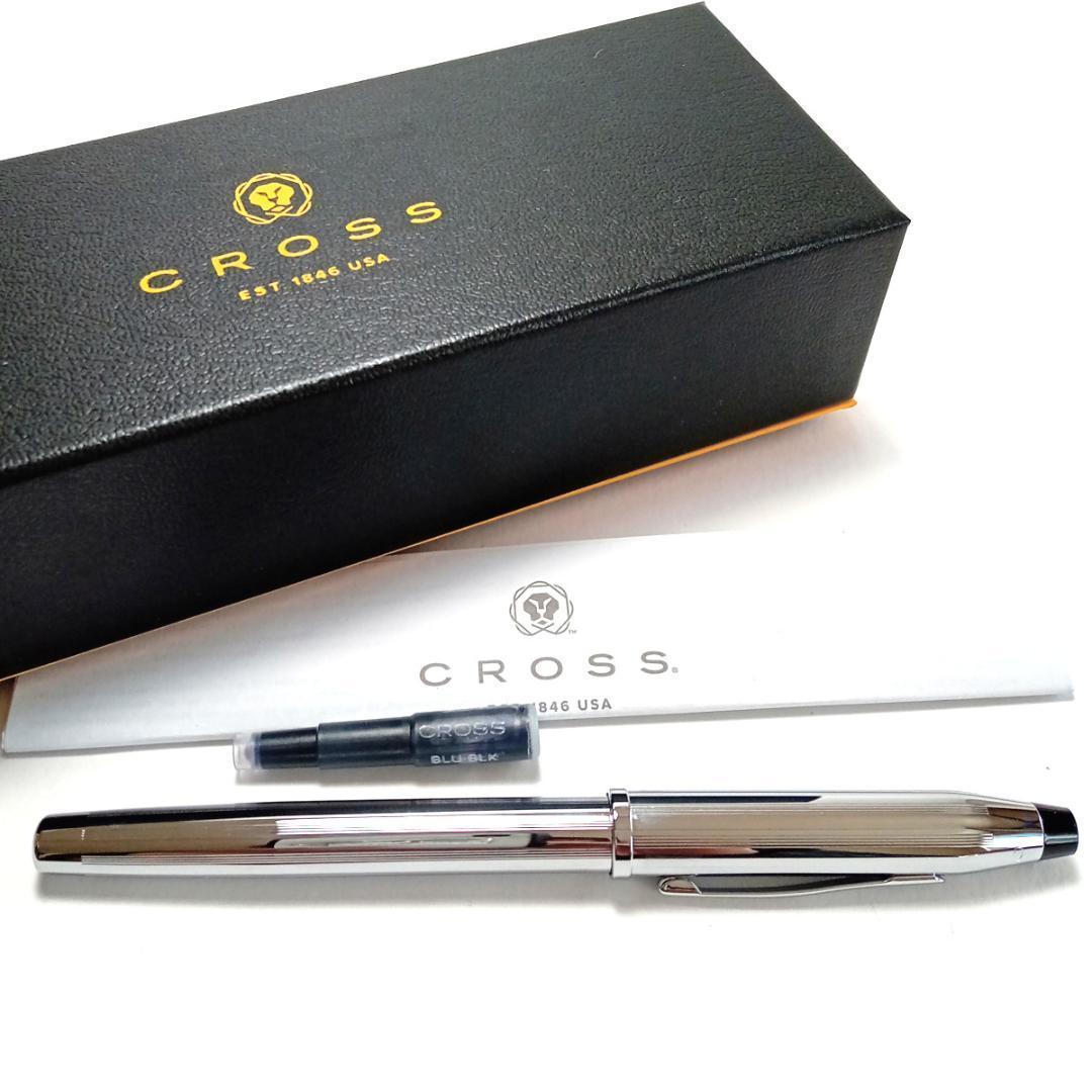 Cross Century II Model 3509-F Fountain Pen Chrome Genuine Japanese Writing Instrument