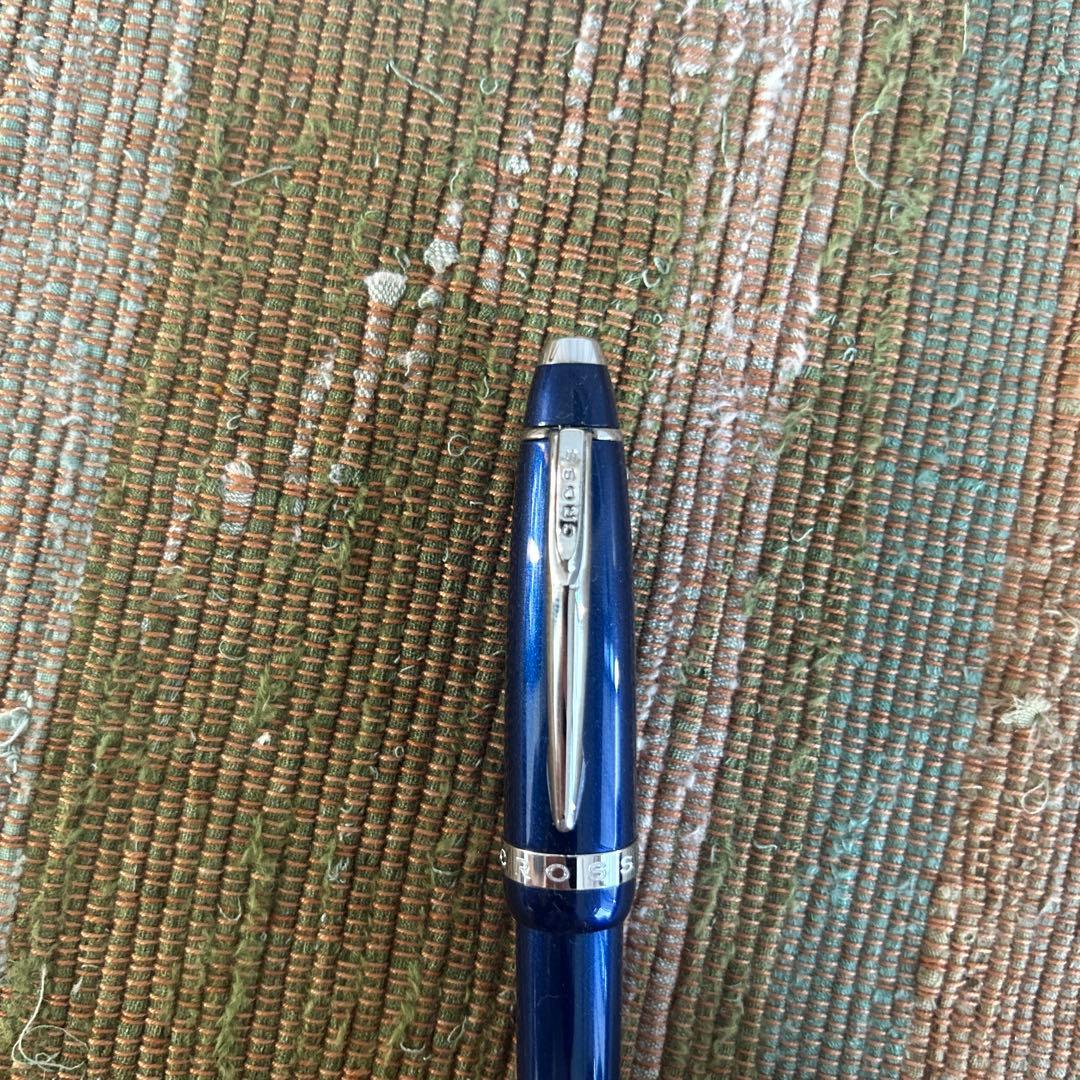 Cross Blue Ballpoint Pen Body Only with Silver Accents