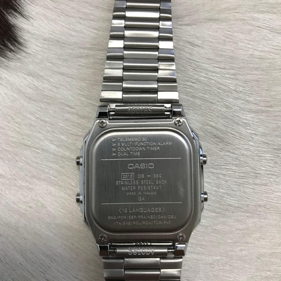 Casio Data Bank Digital Watch with 10 Year Battery Silver