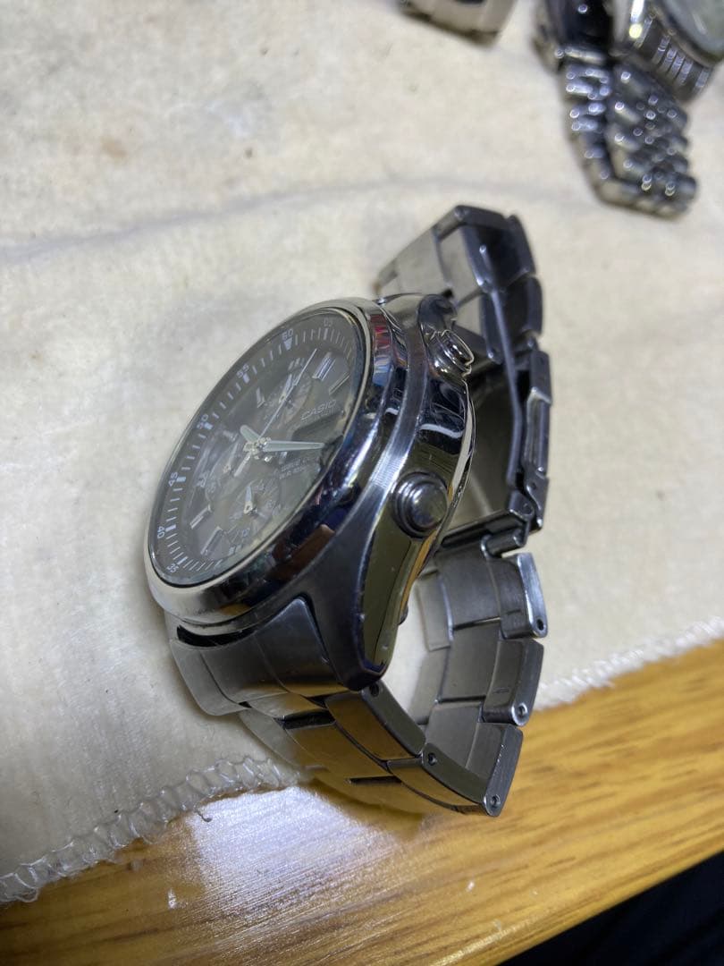 Kentex, Seiko, Casio Stainless Steel Quartz Watches Set of Three