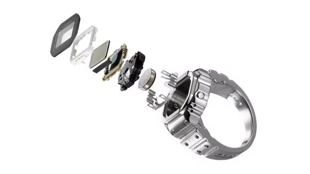Casio Ring Watch CRW-001-1JR Silver Model 22 Size Digital LED Backlight Watch — Japan Import