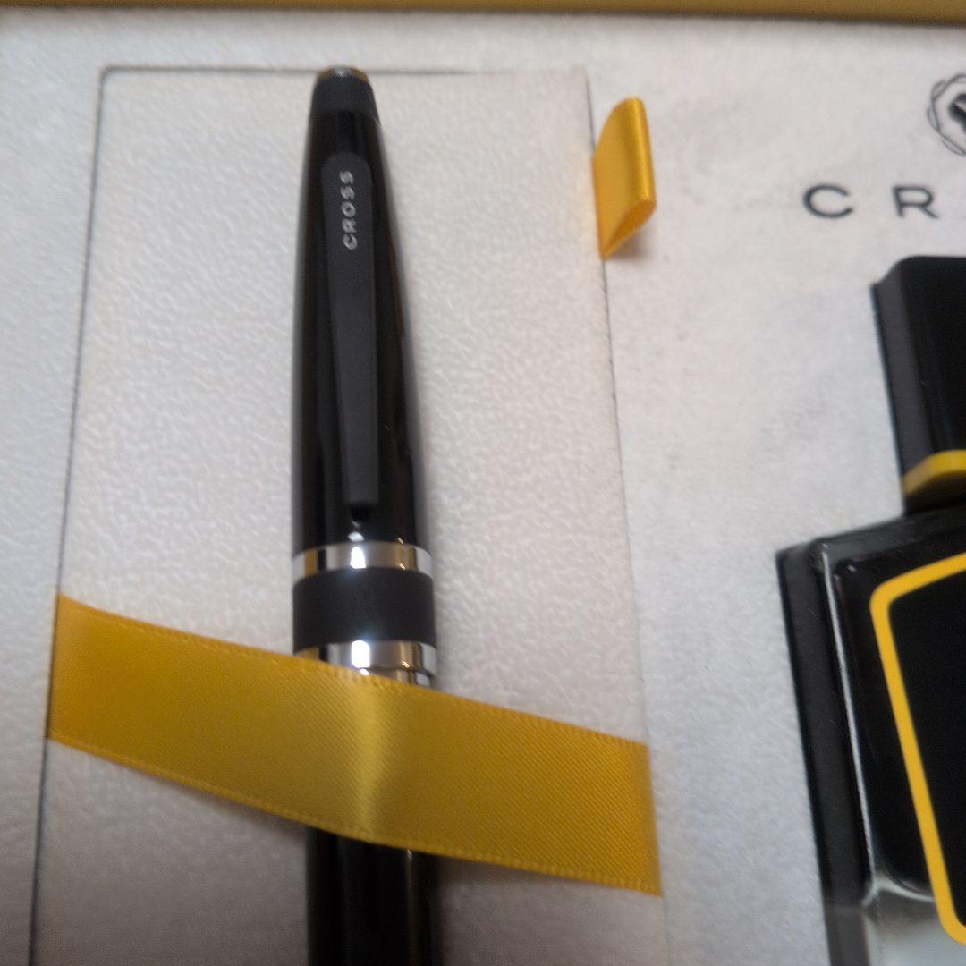Cross Bailey Fountain Pen Gift Set with Black Body, Ink Bottle, Converter, and Paper Bag