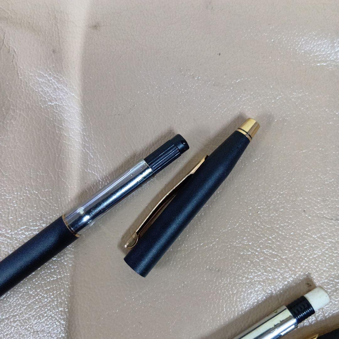 Casio Pen Set with Cross and Mechanical Pencils, Black and Gold Two-Pack — Japan Import