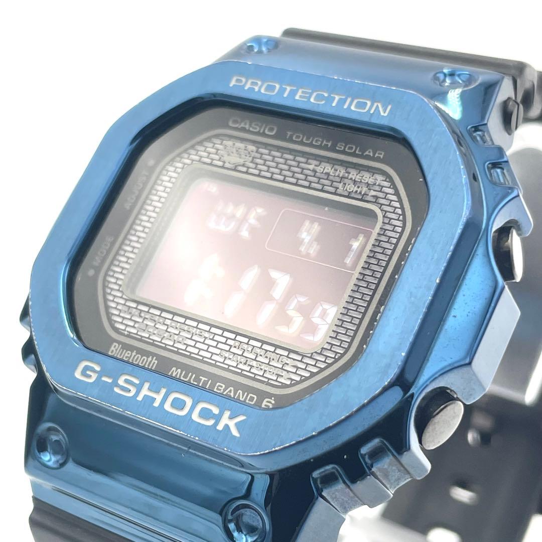Casio G-Shock GMW-B5000G-2JF Bluetooth Radio Solar Watch with Blue Color — Japan Import