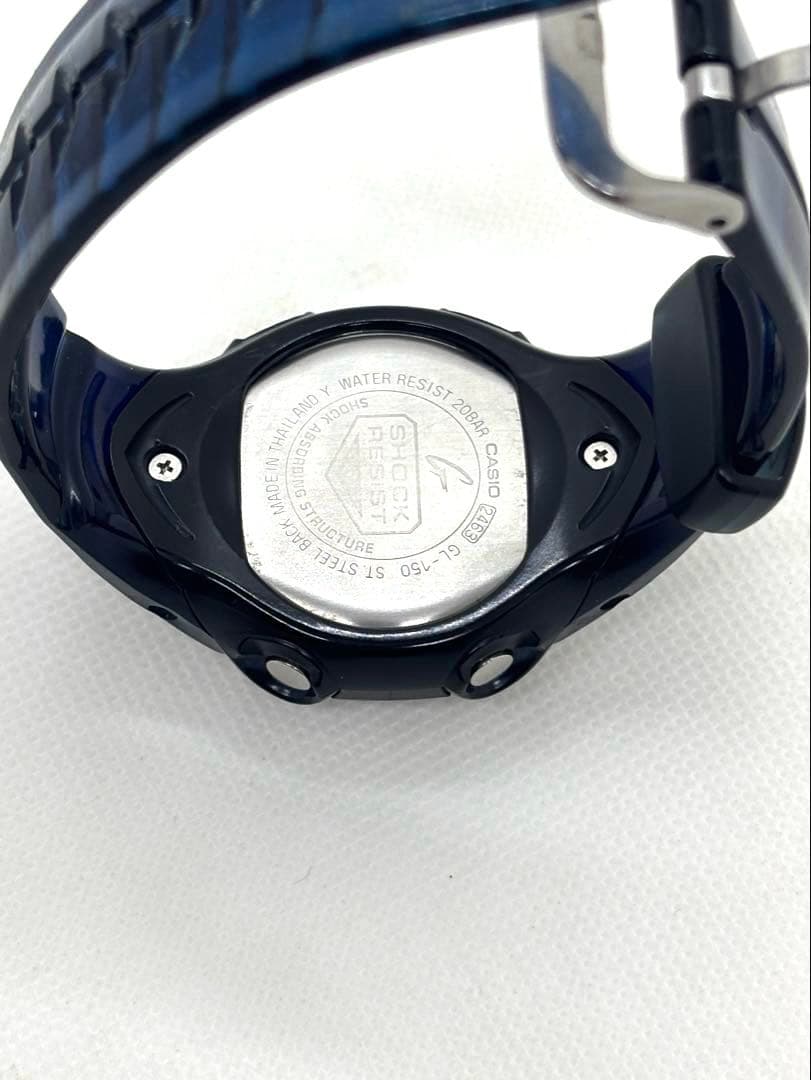 Casio G-Shock G-Lide GL-150 Watch Clear Blue Model Tested & Working — Japan Import