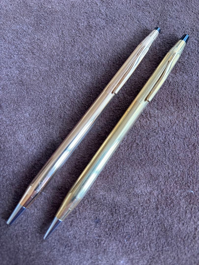 Cross 14KT Gold Ballpoint Pen and 12KT Mechanical Pencil Set USA Import
