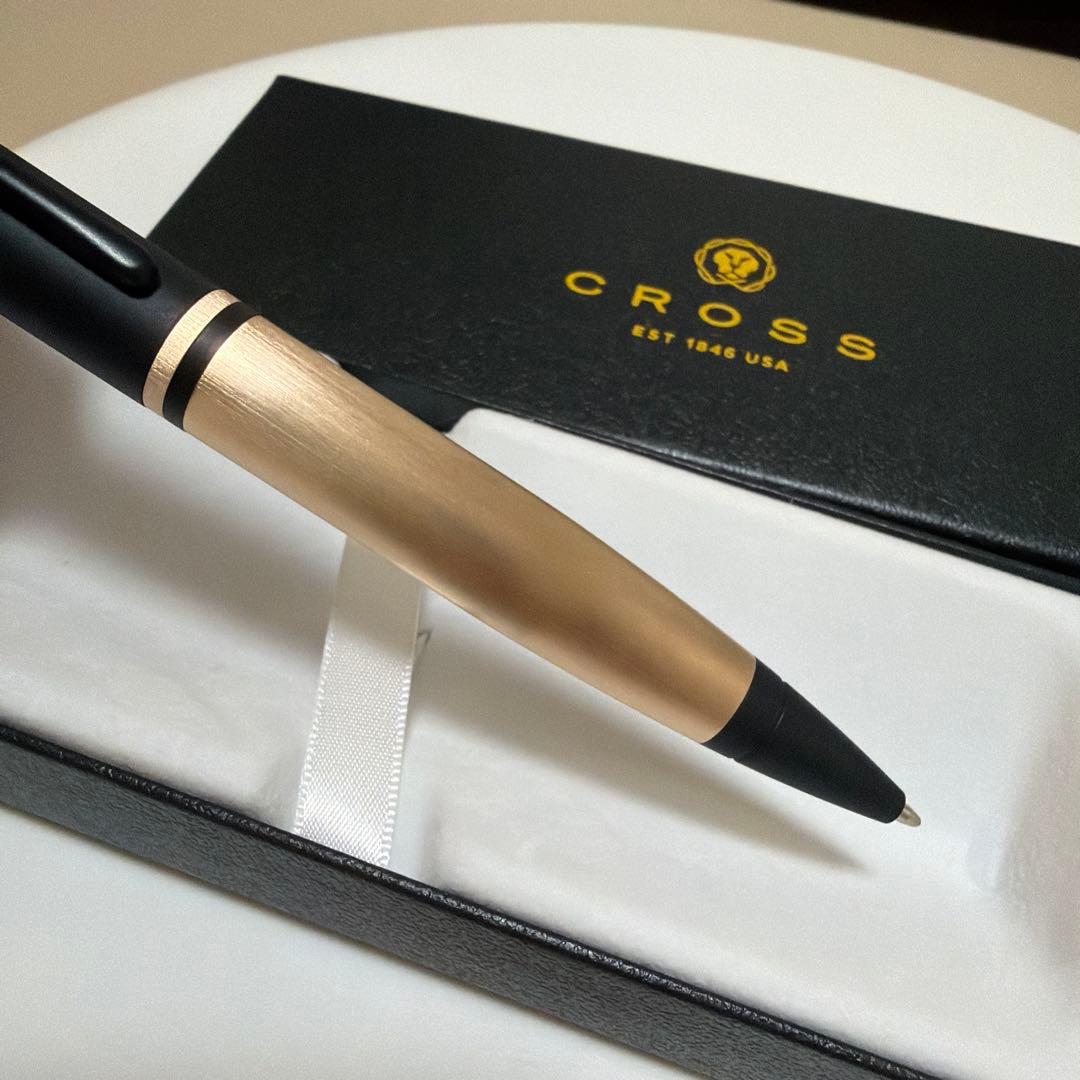 Cross Ballpoint Pen Pink Gold and Black — Japan Import