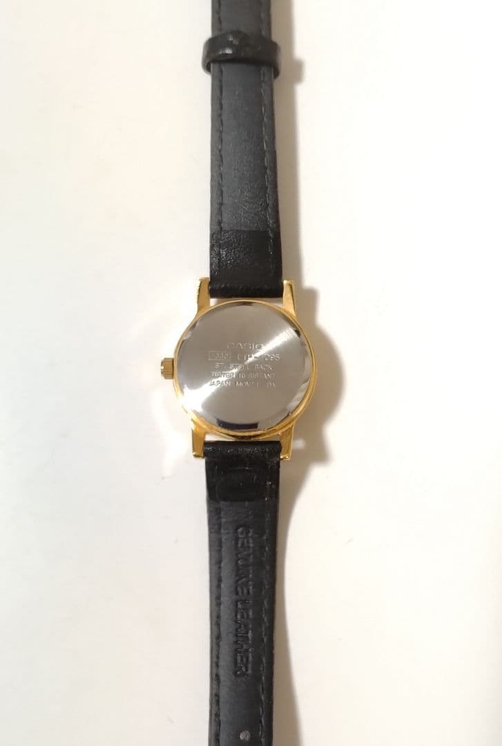 Casio MTP-1095 and LTP-1095 Pair Watches Set Black Leather and Steel Bands Japan Import