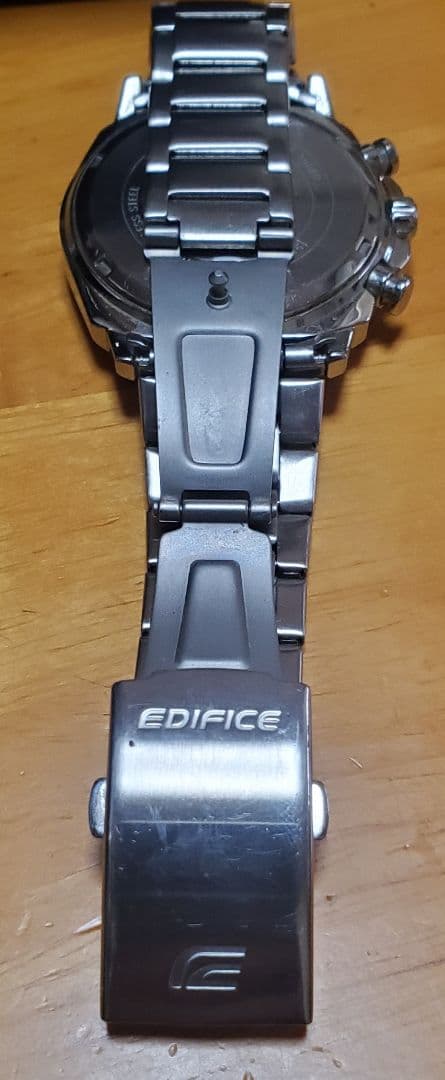 Casio Edifice Chronograph Watch with Blue Dial and Stainless Steel Case