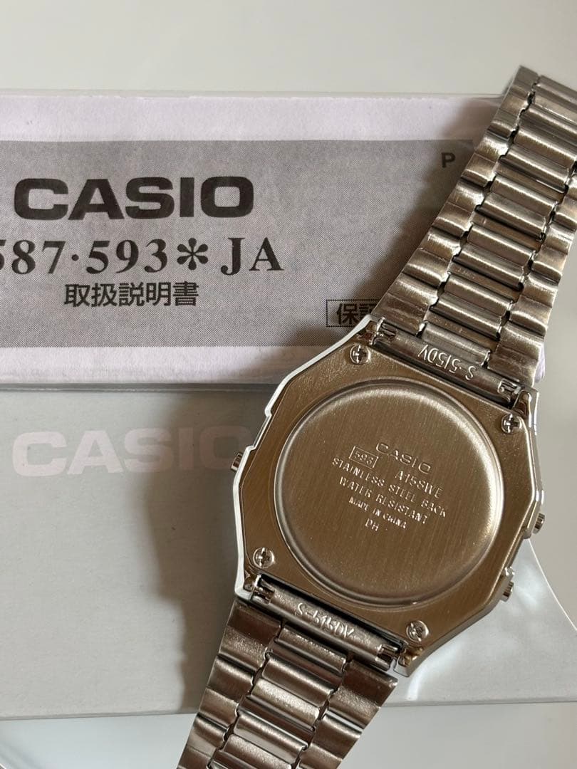 Casio Classic Digital Watch Model A158WEA-1JF with Stainless Steel Band — Japan Import