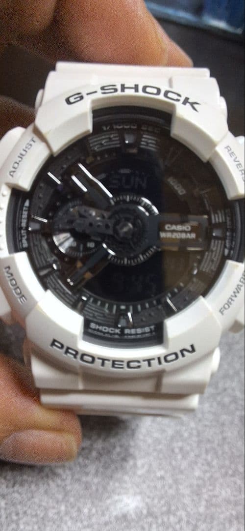 Casio G-Shock GA-110GW Digital Analog Watch White Japan Import