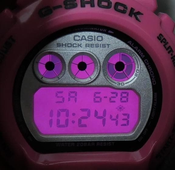 Casio G-Shock DW-6900CS Crazy Colors Watch in Pink