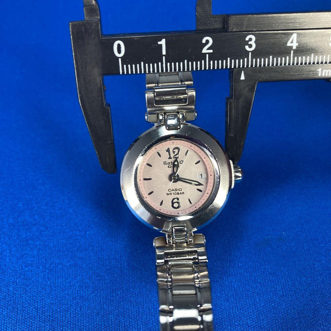 Casio Ladies Watch MSG-10L Pink Round Dial Steel Band Battery Operated Wristwatch