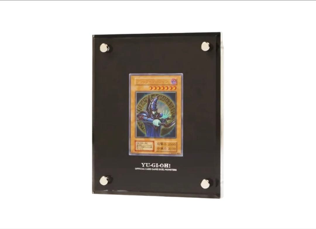Sony Stainless Steel Black Magician Duel Monsters Limited Edition collectible card with stand