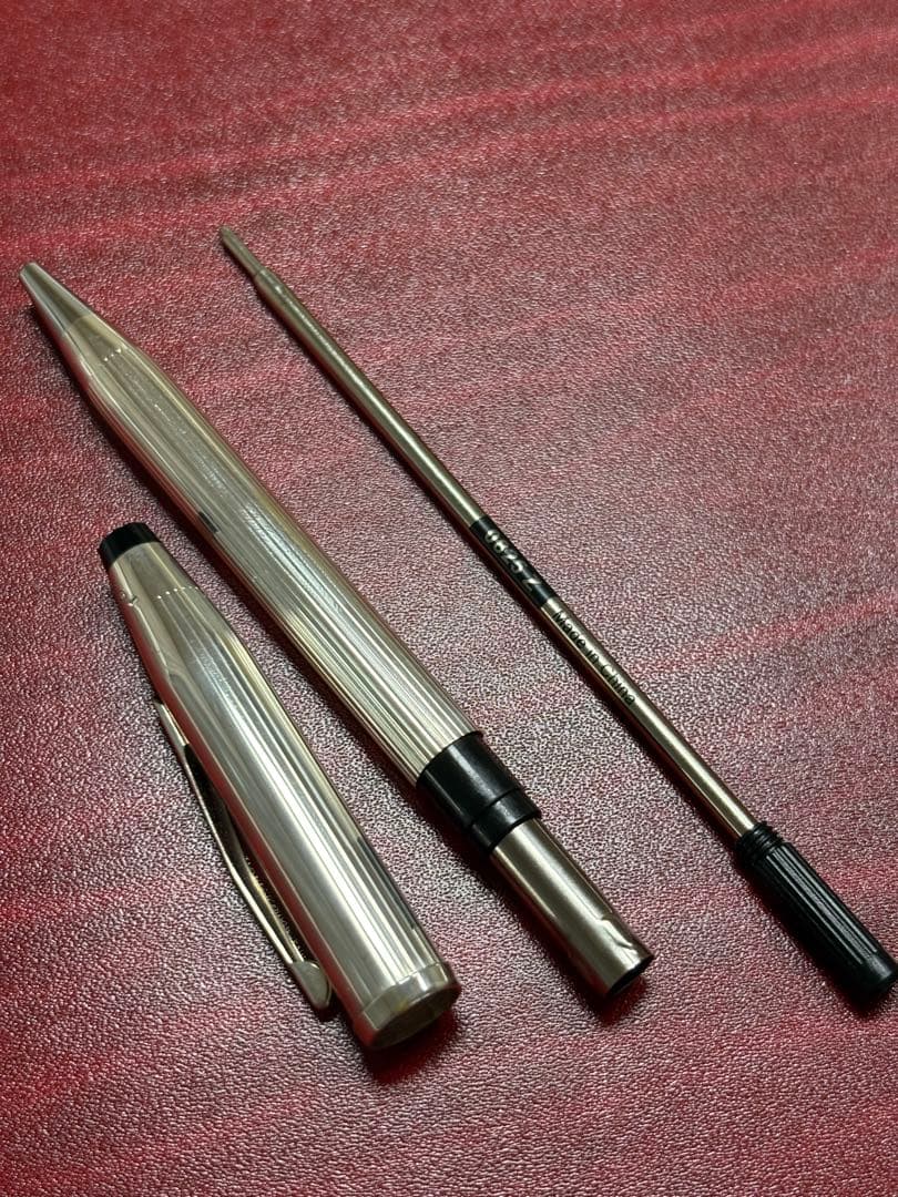 Silver Cross Century 2 sterling silver ballpoint pen with medium black refill, Japan import