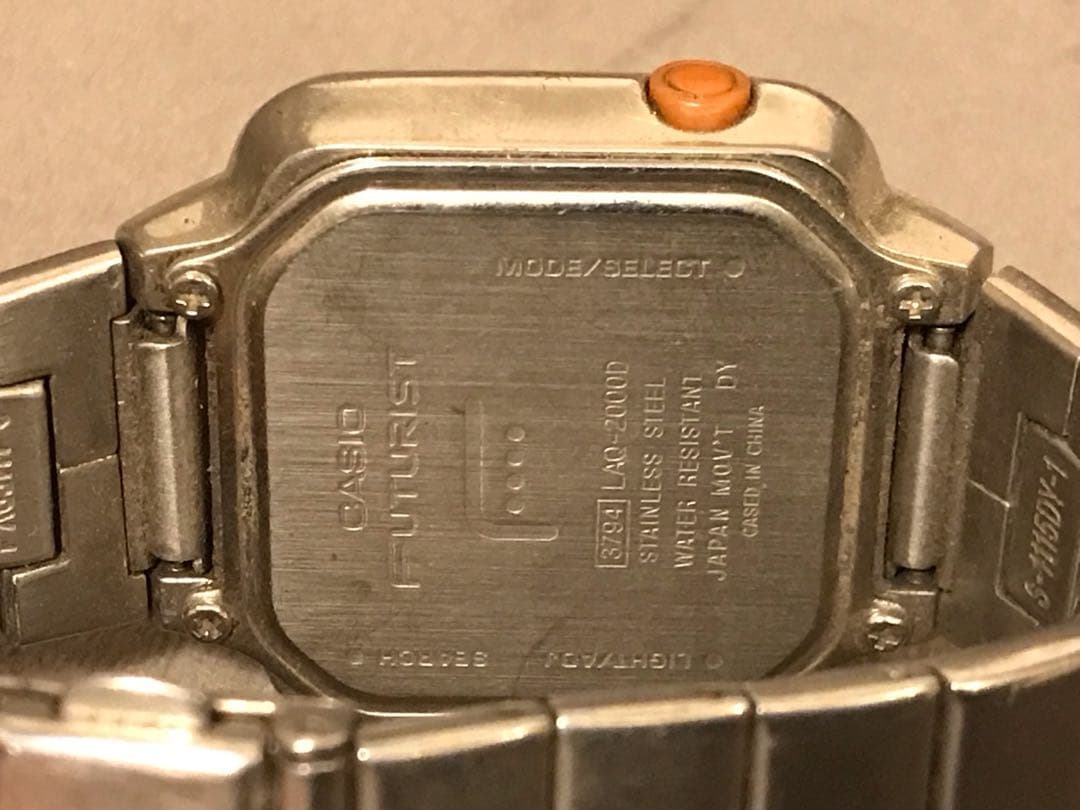 Casio Futurist LAQ-2000D Digital Wristwatch with Stainless Steel Band Japan Import