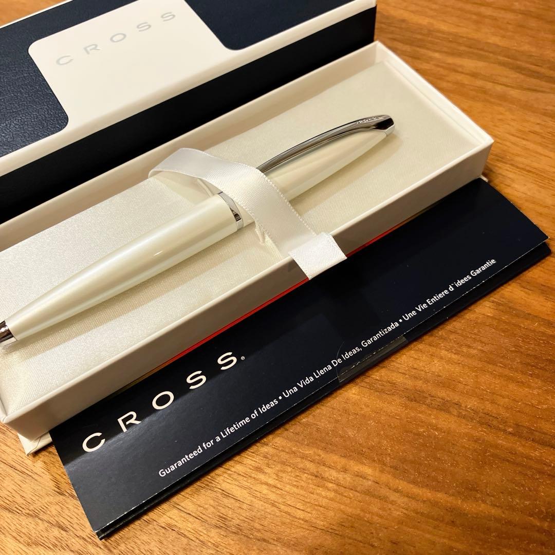 Cross Pearl White Lacquer Ballpoint Pen — Japan Import