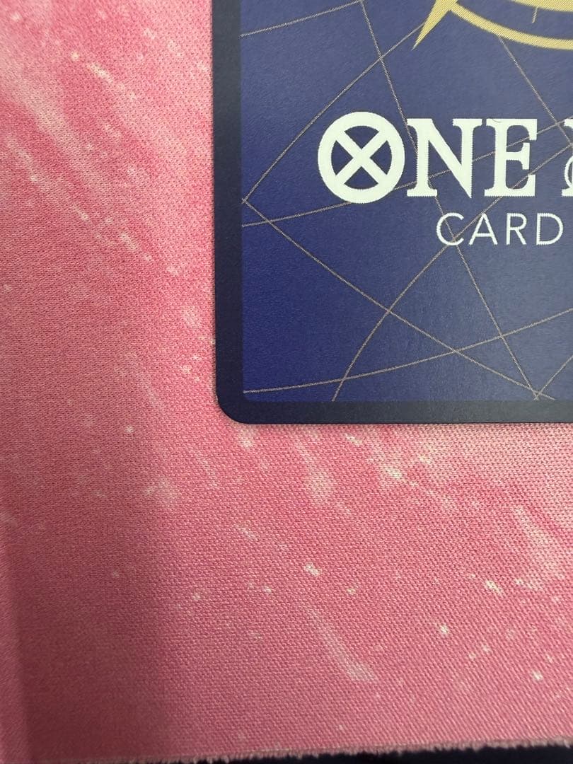 One Piece Sanji Second Anniversary promotional card with minor scratches, packaged in sleeve and loader