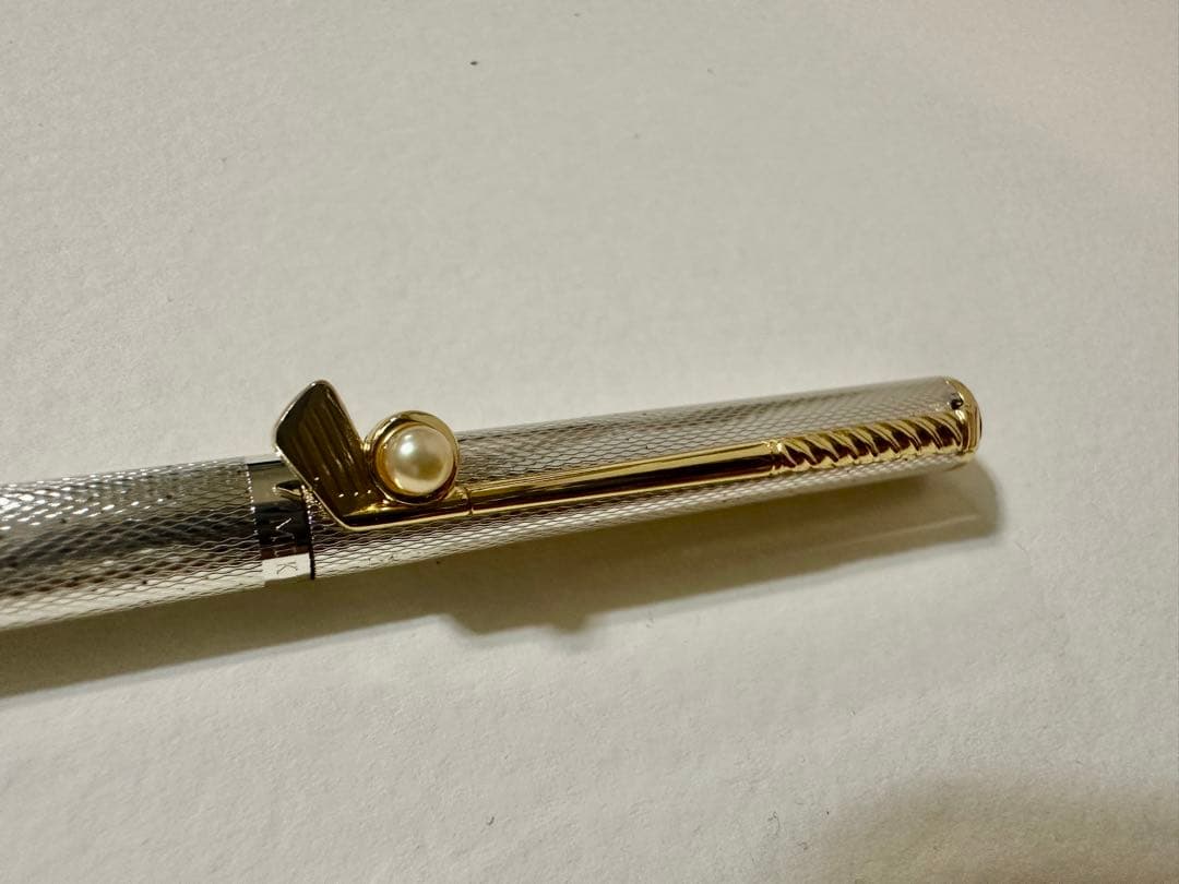 Mikimoto Pearl Decorated Ballpoint Pen with Box and Replaceable Ink Tube — Japan Import
