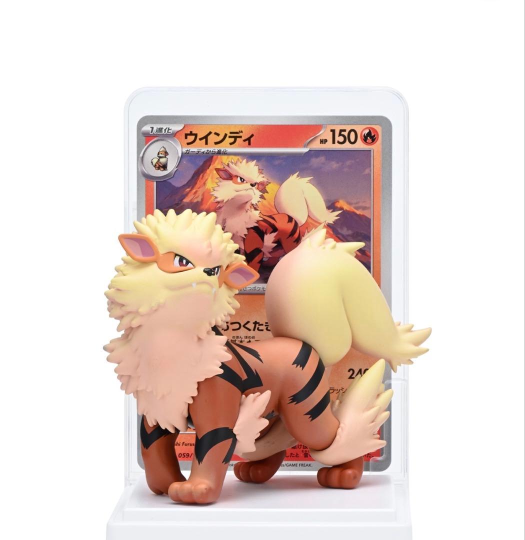 Pokemon Card Game Windie Figure Collection with display frame and unopened card in protective packaging