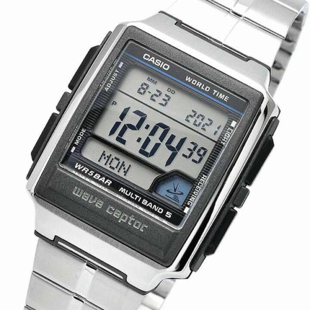 Casio Digital Watch with Radio Control Silver Model Japan Import