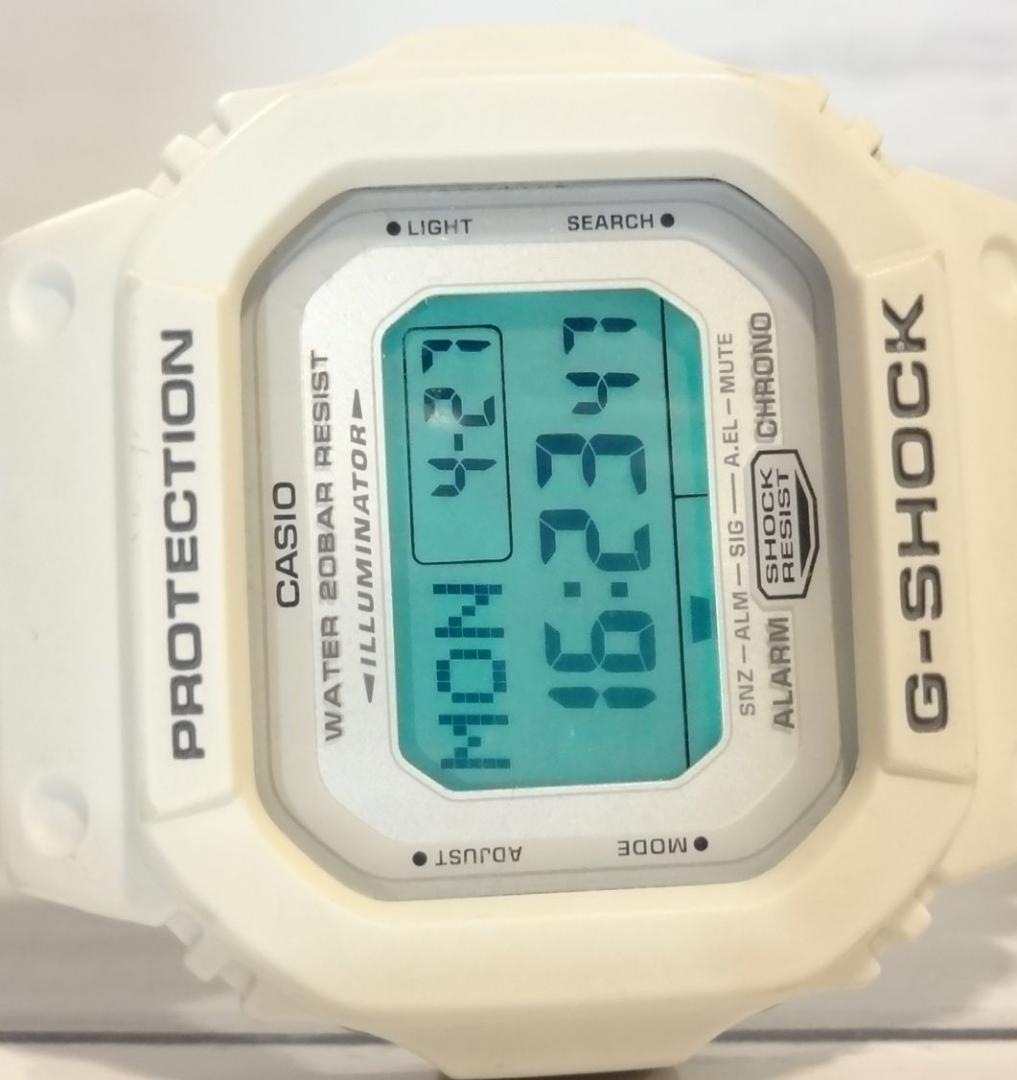 Casio G-Shock DW-5600P Square Watch White Shock Resistant 20 ATM Tested & Working — Japan Import