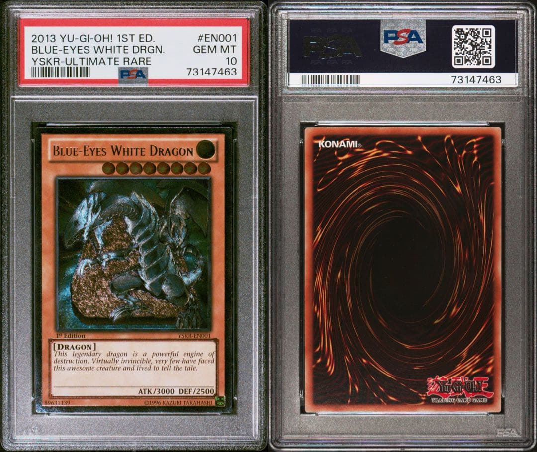 Yugioh Blue Eyes White Dragon YSKR-EN001 Ultimate Rare PSA 10 2013 Japanese edition card