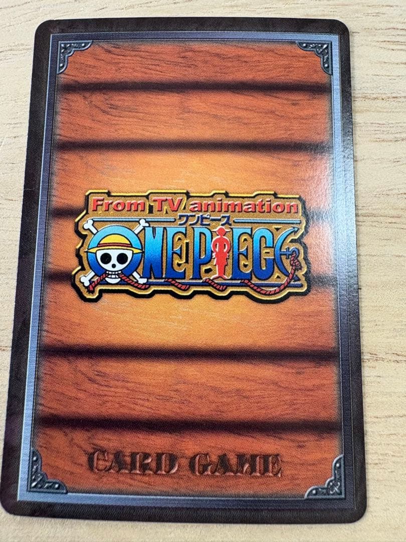 One Piece Bandai Carddass old card game featuring Luffy Pirate Spirit character in card case